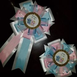 Stitch and Angel Gender Reveal Mommy and Daddy To-Be Corsages