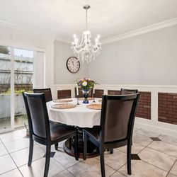 Solid Wood Dining Table, 6 Chairs