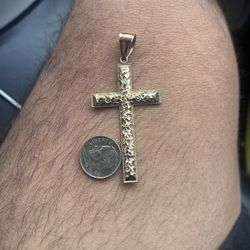 Gold Nugget Cross 