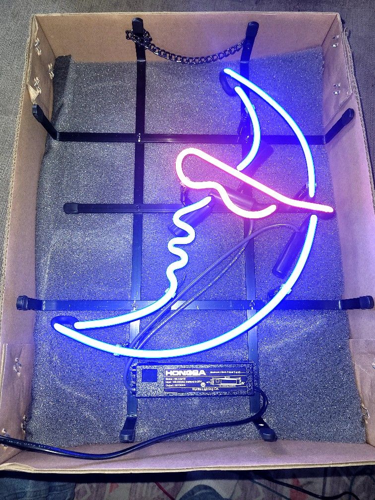 17inx14in Moon with Sunglass Custom Neon Sign Beer Bar Pub Neon Light Sign-Fantastic Artwork!