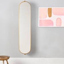 Gold West Elm Swivel Pinboard Mirror