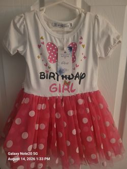 Girls Minnie Mouse birthday dress