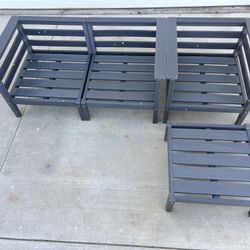 Set Of Brand New 4-pieces Patio Sofa With Cushions Assembled 