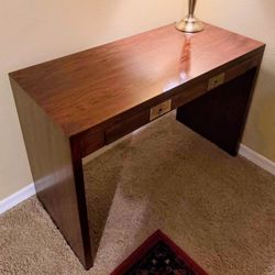 Desk Wood Mahogany Walnut Oak Writing Desk Corner Desk HENREDON Fine Furniture Mid Century Modern Office Bedroom Desk