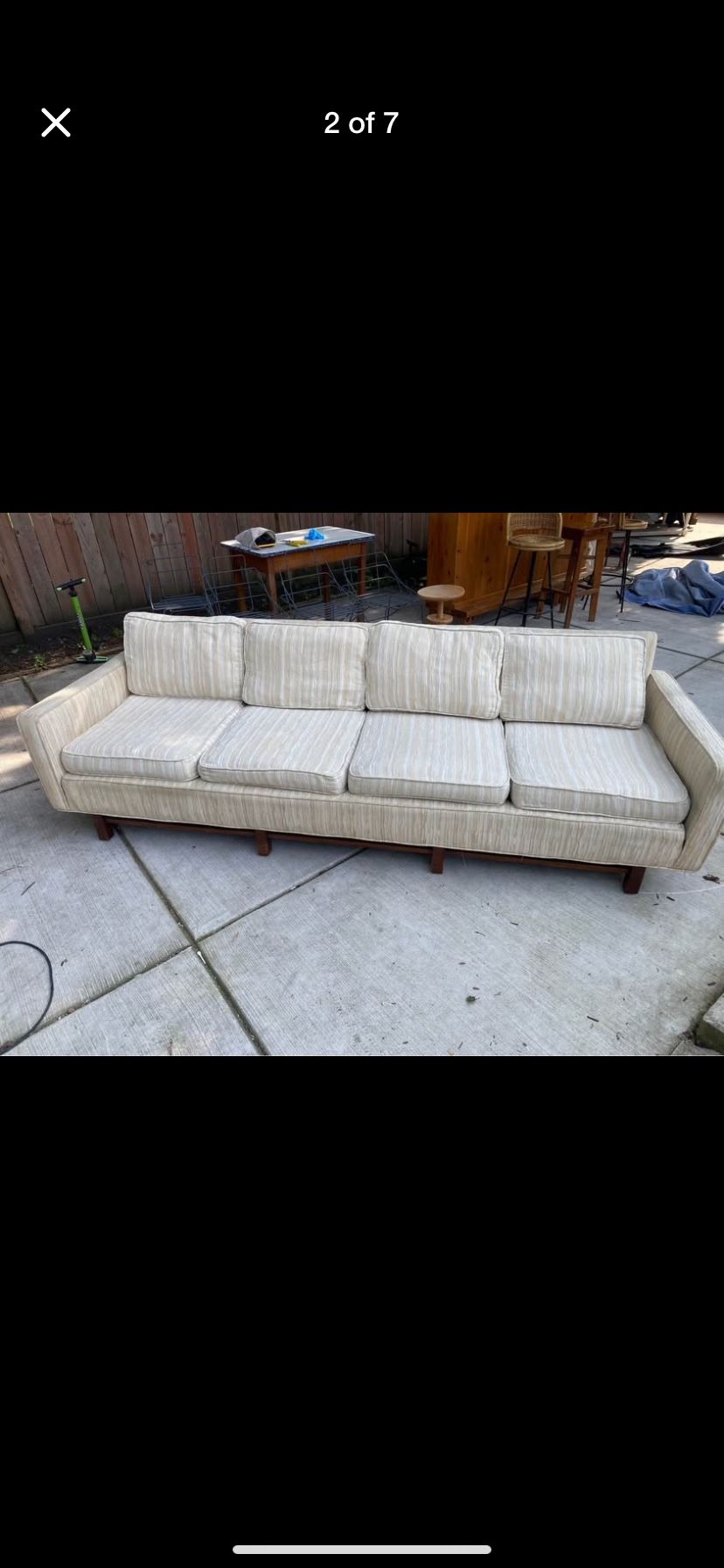 Mid Century 8.5 Ft Couch