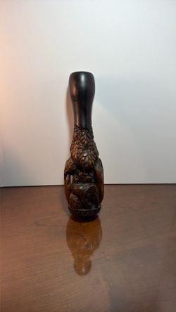 Vintage Hand Carved Candleholder 