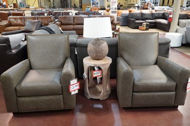 Leather Track Arm Recliner — Whittemore-Sherrill  (Loden)