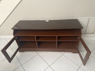 Wood Shoe Storage Bench with Cabinet Doors
