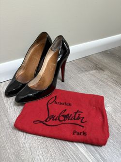 Louboutin Decollette Black Patent Pumps 