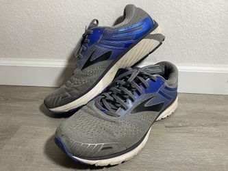 Brooks Adrenaline GTS 18 Mens Size 13 Gray Blue Athletic Running Shoes Sneakers