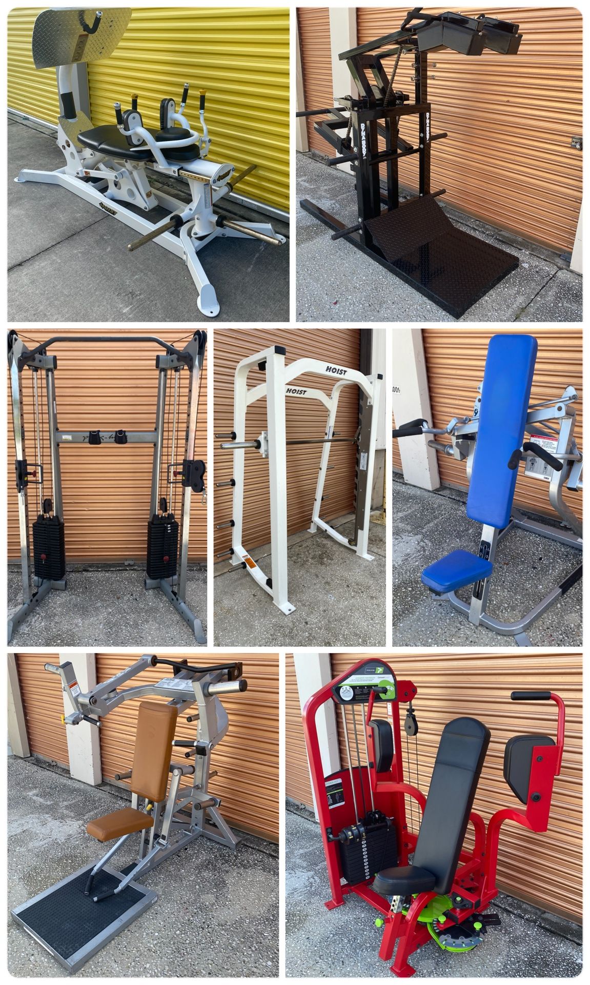 Gym Equipment, Olympic Weight Plate Bench, Chest & Smith Leg Press, Dumbbell Rack Power Squat Curl Extension