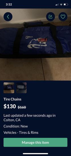 Tire Chains, Unopened