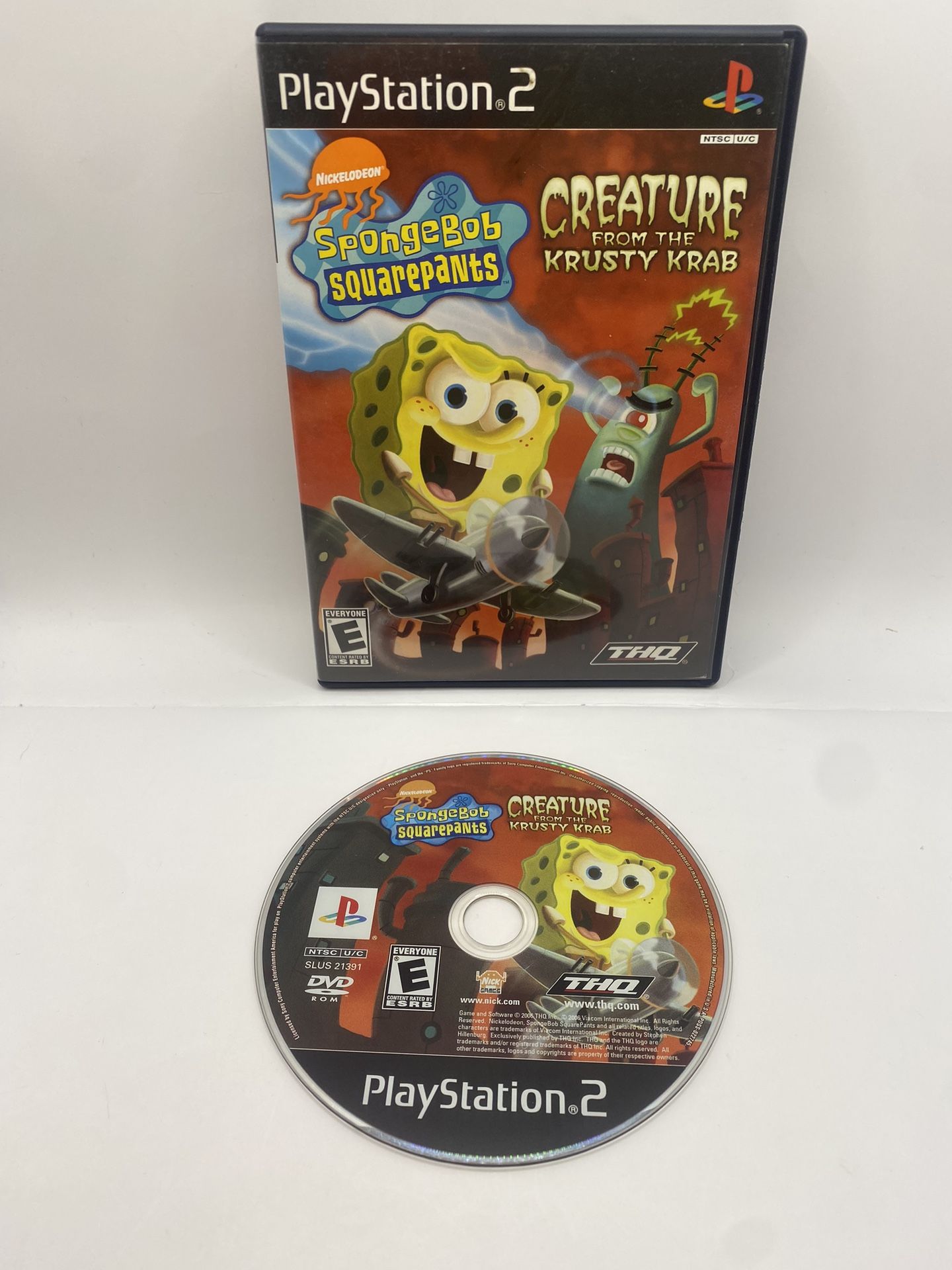 SpongeBob Creature from the Krusty Krab Sony PlayStation 2 PS2 2006 No Manual