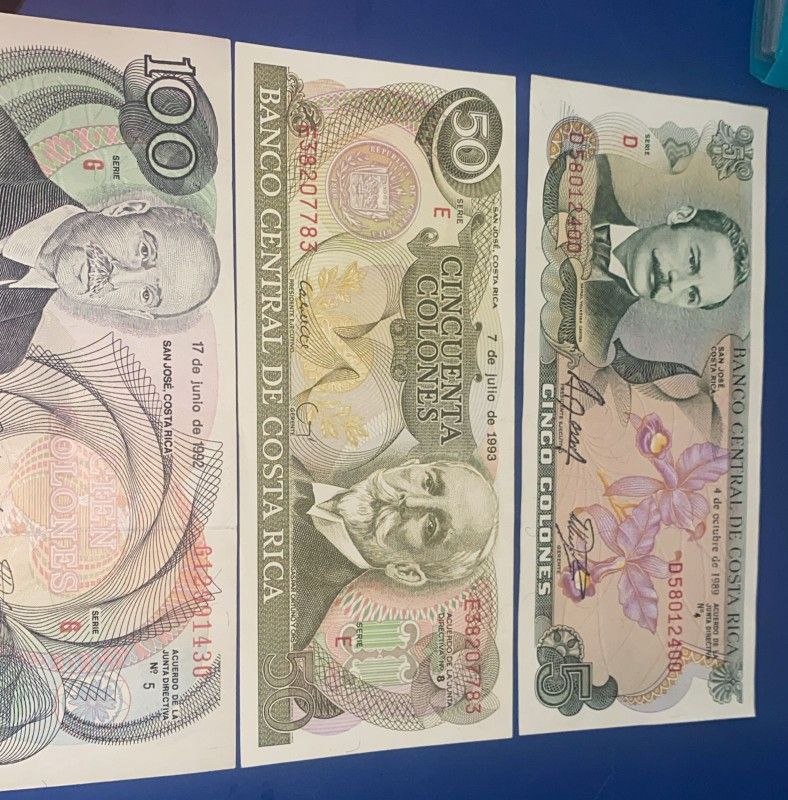 Billetes De Colección From COSTA RICA !!!