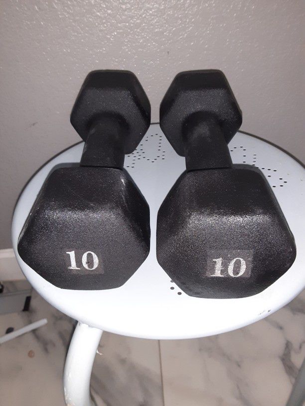 Dumbbells 10 Pound Weights / Exercise ( Pesas De 10 Libras Para Ejercicio )