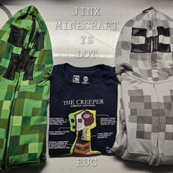 JINX MINECRAFT YS Costume Creeper Skeleton Hoodies And Tee LOT for Sale in Snohomish WA OfferUp