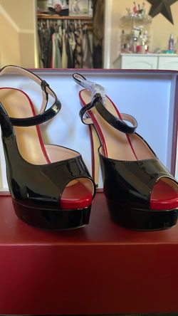Red and black high heels