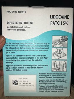 Lidocaine patch 5%
