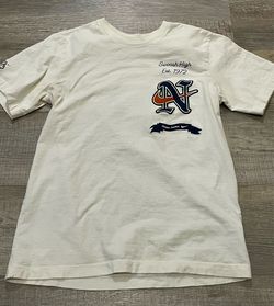 Nike Sportswear "Swoosh High" graphic t-shirt featuring varsity-style small tee