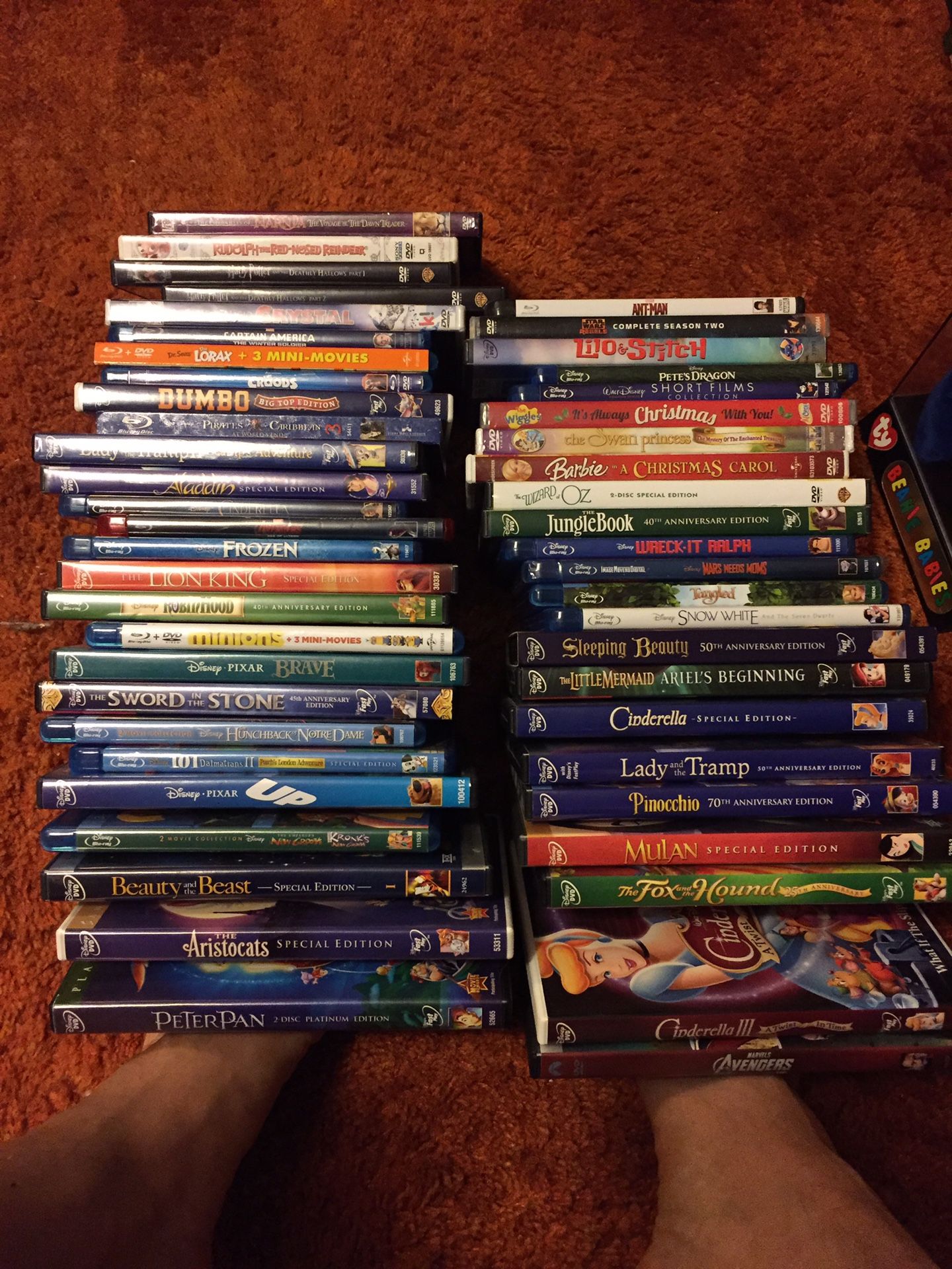 50 authentic dvd and blue rays kids Disney bundle