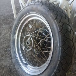Unknown Motorcycle Wheel And Tire 
