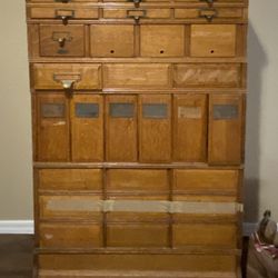Rare Antique Yawman & Erbe Filing Cabinet 