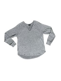 Rails Heather Gray Long Sleeve V-Neck Shirt (S)