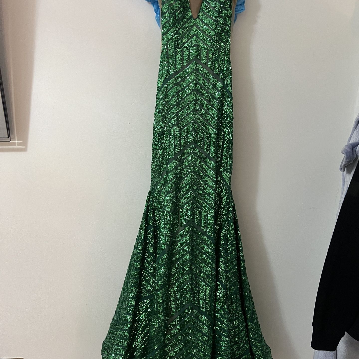 Emerald Green Jovani Dress 