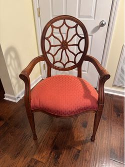 Carved Wooden Accent Chair