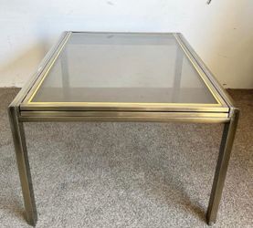 Modern table /brass extending dining table