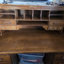 Grand Union Oak Roll Top Desk