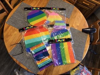 7 New LARGE Pop It’s for $25