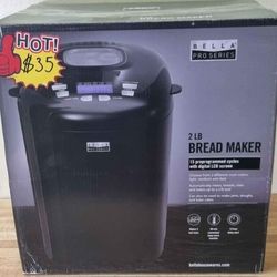 🌟🍞 Bella Pro Series 2lb Bread Maker - Black: Bake Fresh, Delicious Bread at Home! 🌟🍞