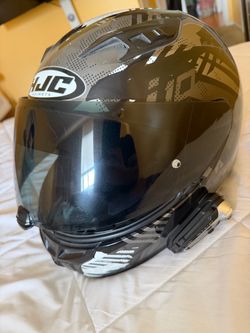 HJC I-10 Motorcycle Helmet with Cardo Packtalk Bold