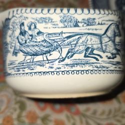 Antique Gravy Bolw And Plate