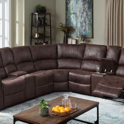 Reclining Sectional In Stock For Immediate Delivery 