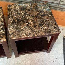 Brown and Black Marble Coffee Table