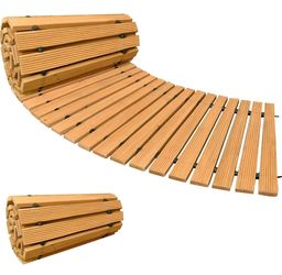 6FT Wooden Garden Pathway Curved, Outdoor Roll Out Garden Walkway
Weather-Resistant, Non-Slip, Hardwood Path Pavers for Backyard, Beach, Wedding Party