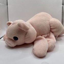 Vintage Pink Plush Piglet Hand Puppet