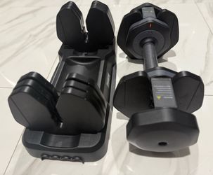 Selectorized Dumbbell 55 Lbs Adjustable Easy With Base Brand New