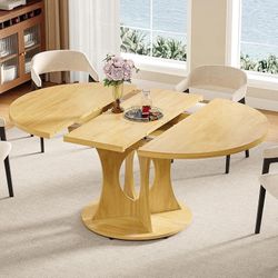 Extendable Round Table For 6-8 People 