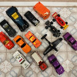 Lot of 14 Toy Die-cast / Plastic Cars Plane Hot Wheels Matchbox Yatming $5 for all - Used with some wear 