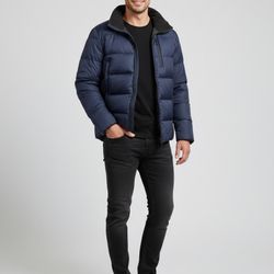 Men’s down Jacket Navy Size Medium 