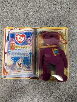 RARE McDonald's TY Beanie Babies Millennium the Bear