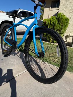26" Huffy Cranbrook Adult Cruiser Bike, Comfort Saddle, Adult Matte Blue