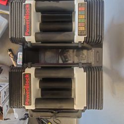 50 lb PowerBlock Dumbells 