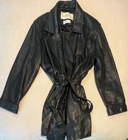 Vintage Sarah B Studios Leather Trench
