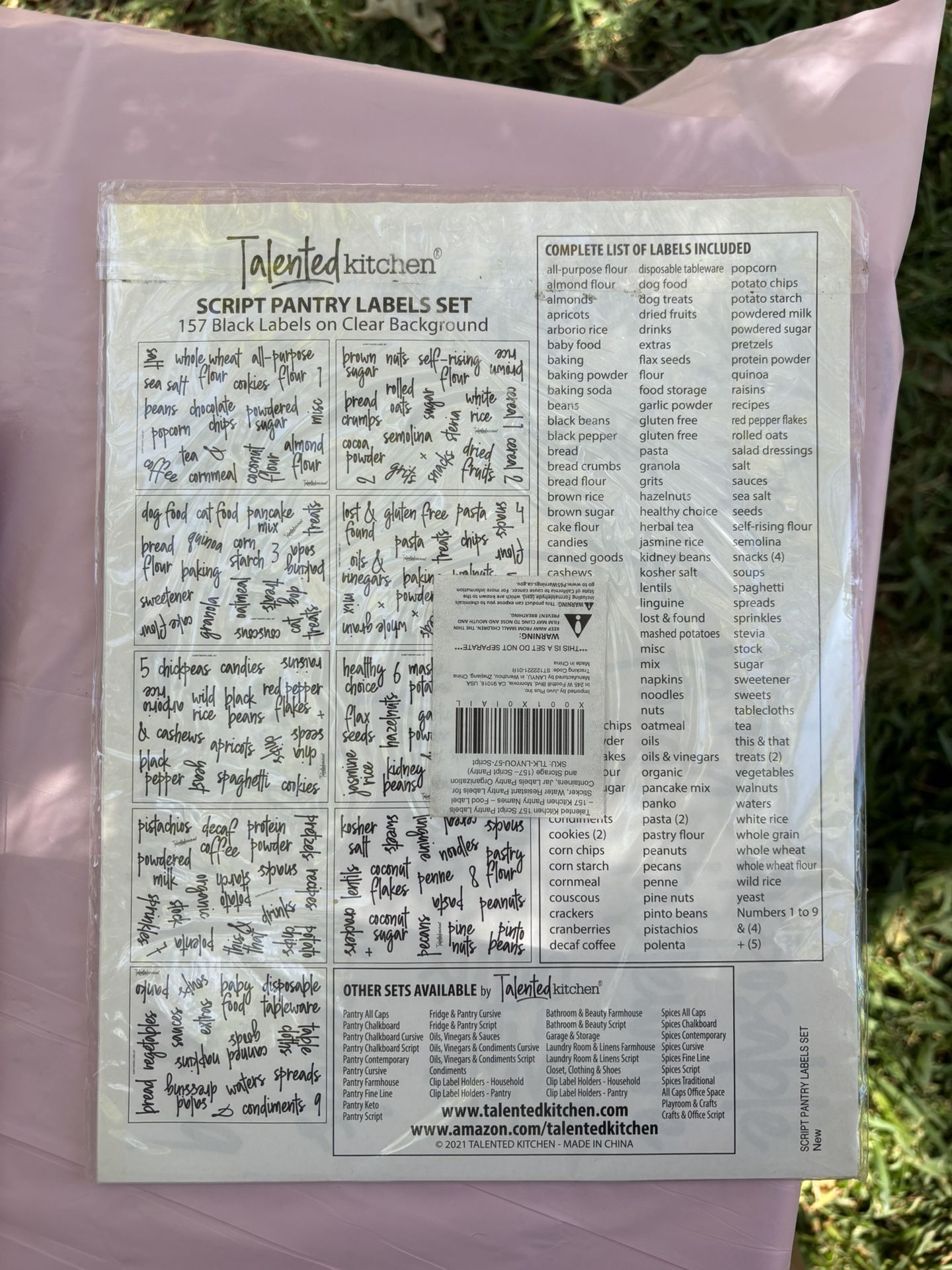 Pantry Labels $2