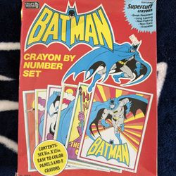 Batman Crayon By Number Set
