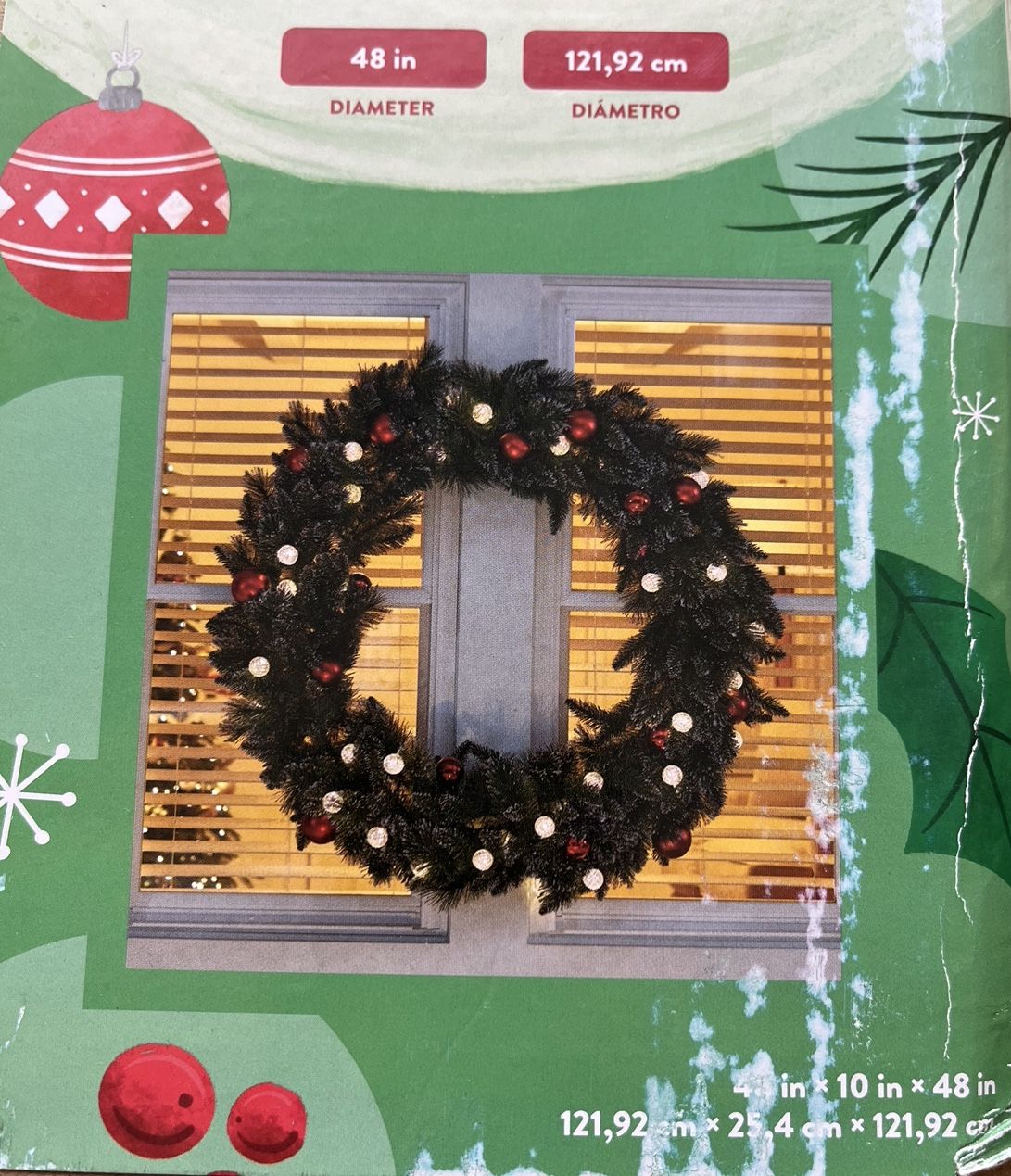 Lighted Christmas Wreath